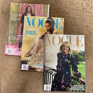 Lot of 3 Vogue magazines. Jill Biden, Amanda Gorman, Kamala Harris